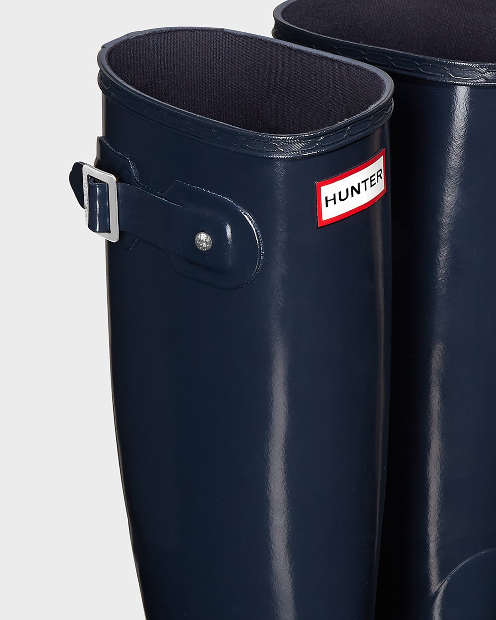 Botas de Lluvia Altas Hunter Mujer - Original Gloss - Azul Marino - IYUMCVB-54